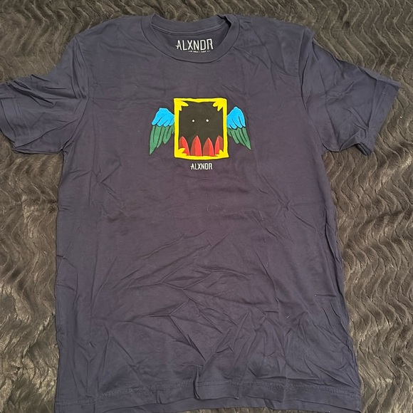 ALXNDR - Portrait T-Shirt Navy Blue - Large - Picture 1 of 2